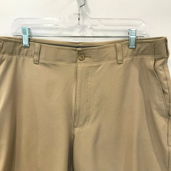 Ben Hogan Men's Flat Front 10 inch Golf Shorts in Tan Sz 38 Activewear Tennis - Picture 2 of 15